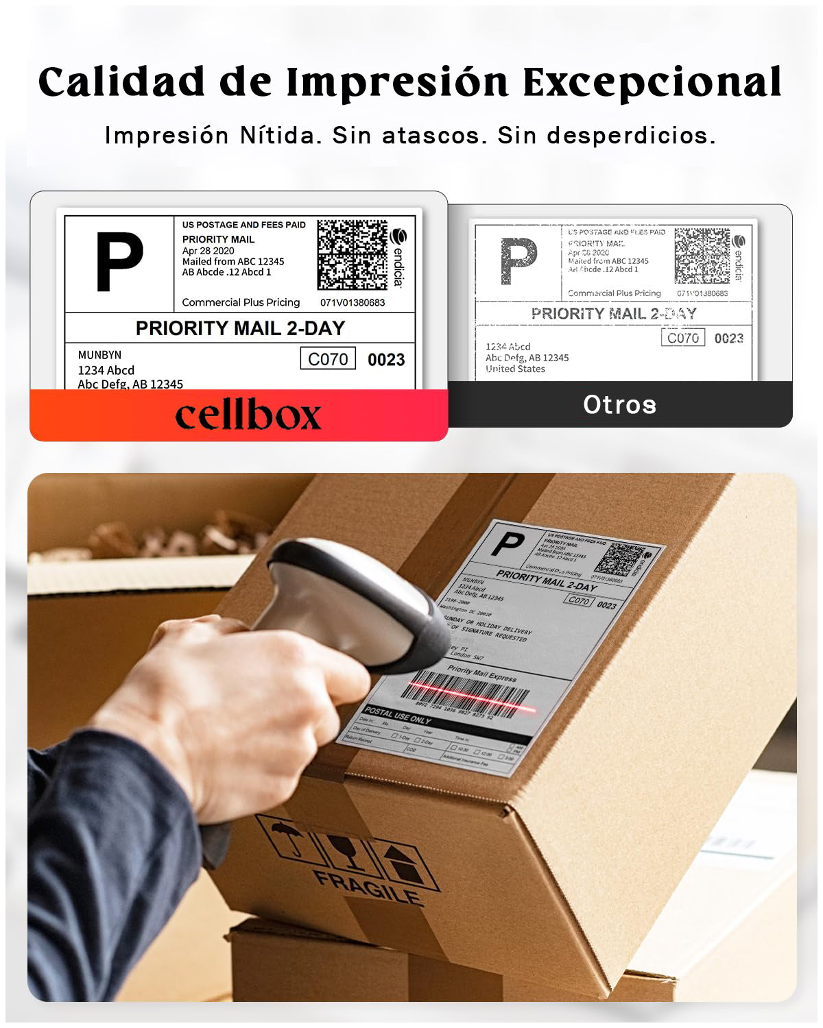 Rollo 500 Etiquetas Adhesivas Térmicas 100x150 mm – Compatible con Impresora Zebra y Otras – Ideal para Envíos y Logística