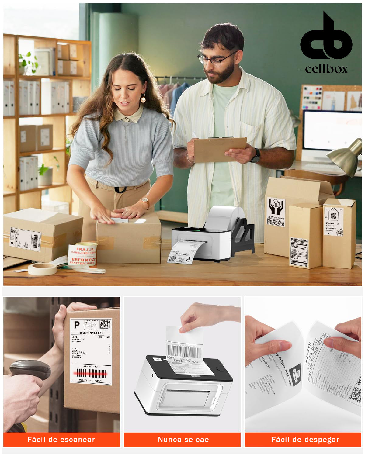 Rollo 500 Etiquetas Adhesivas Térmicas 100x150 mm – Compatible con Impresora Zebra y Otras – Ideal para Envíos y Logística