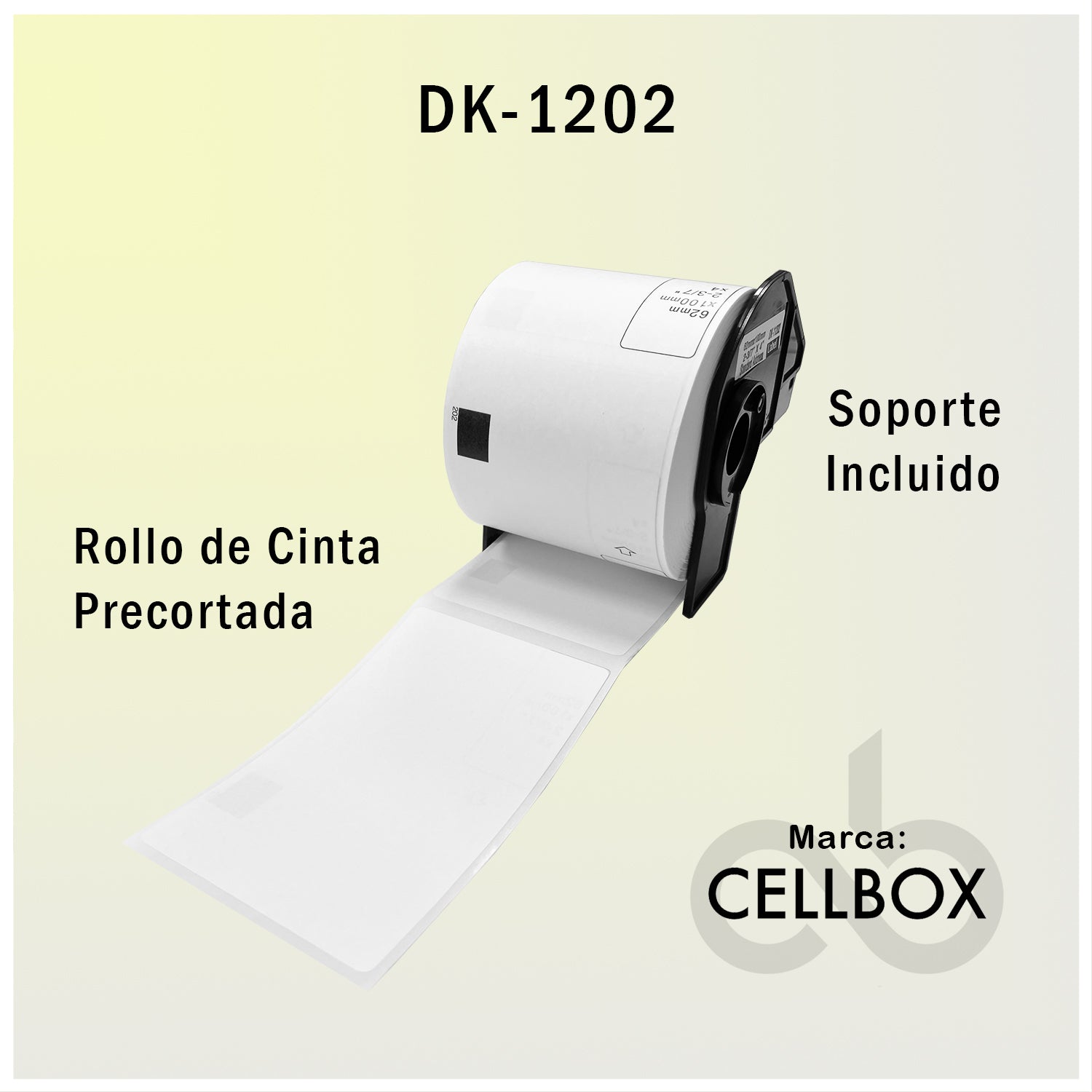 Rollo de Etiquetas DK-1202 - 300 etiquetas Para Impresora Brother