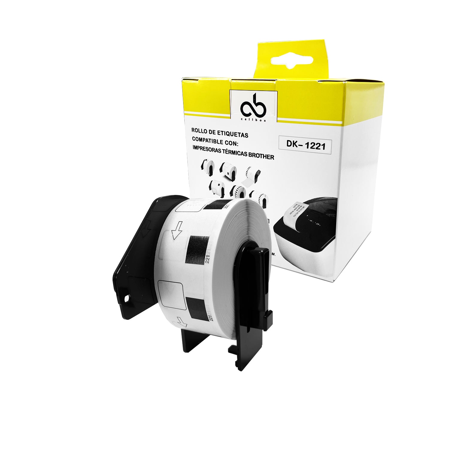 Rollo de Etiquetas DK-1221 - 1000 etiquetas Para Impresora Brother