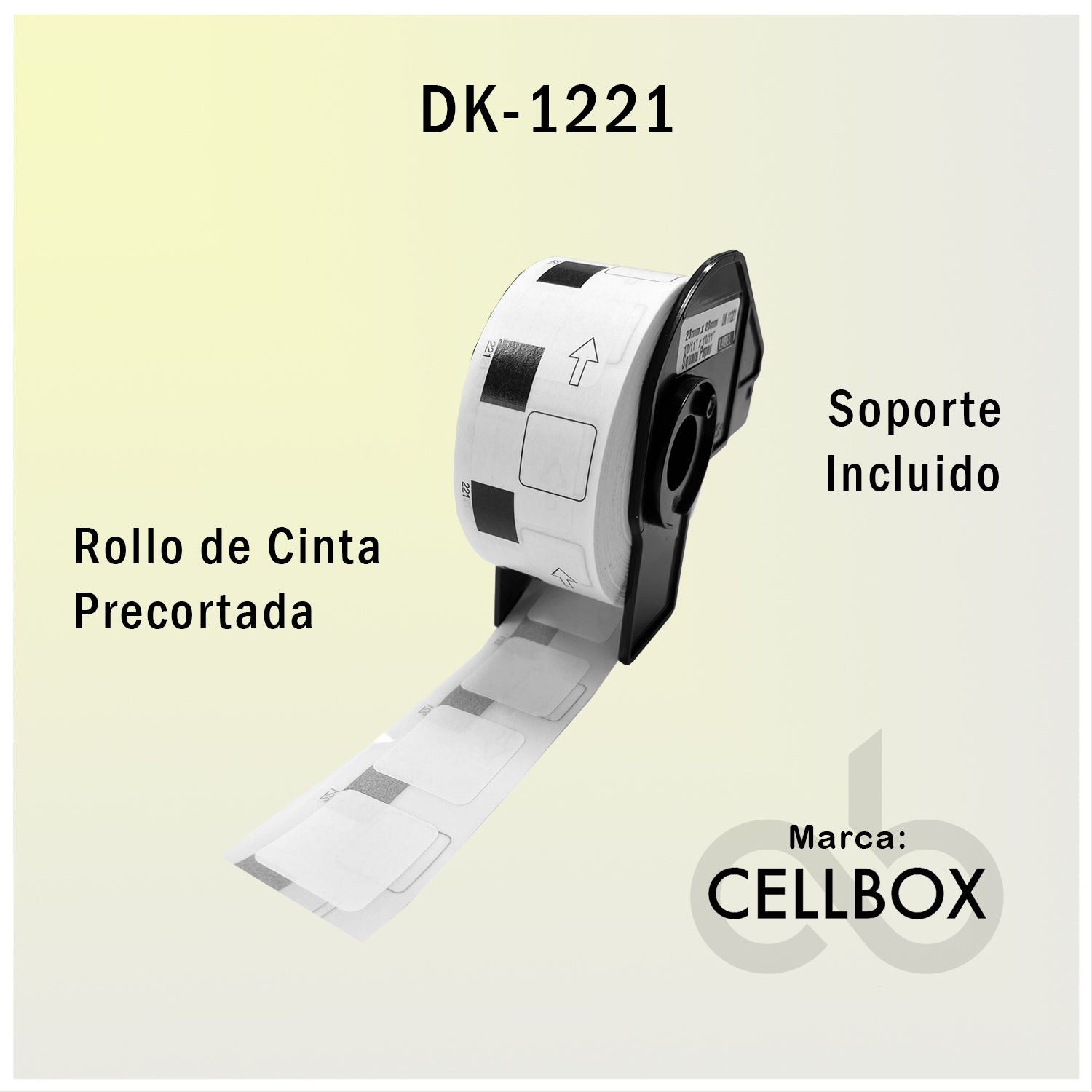 Rollo de Etiquetas DK-1221 - 1000 etiquetas Para Impresora Brother
