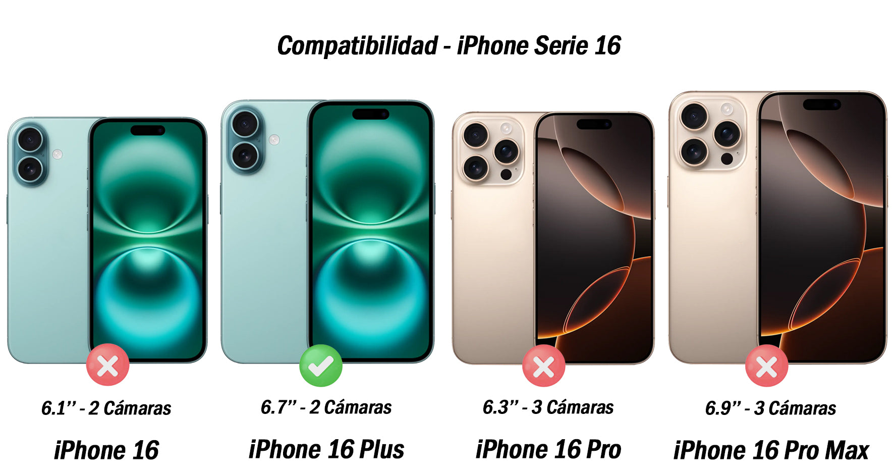 Carcasa Antigolpe Rígida Clear iPhone 16 Plus