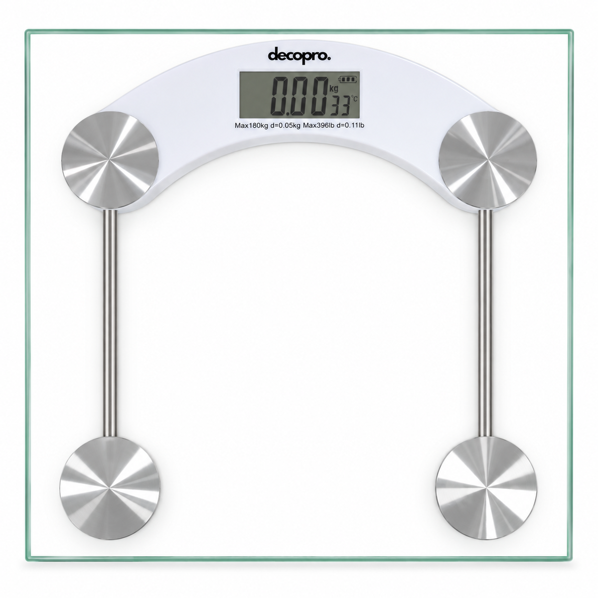 Báscula / Balanza Digital de Baño Decopro de Vidrio Templado - Hasta 180 Kg