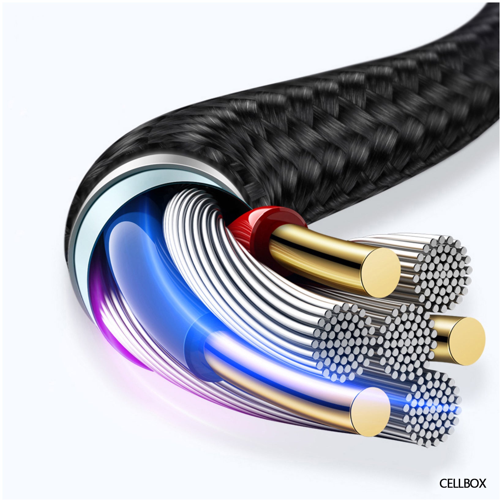 Cable Tipo C a Lightning Cellbox 90° – Carga Rápida 36W / 3A y Transferencia de Datos | 1,8 Metros