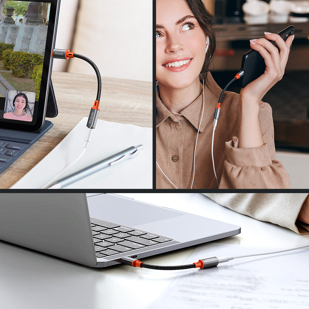 Cable Mcdodo Tipo - C a Audio 3.5mm Hembra - 11 CM – Adaptador de Audio Premium para Celulares y Laptops