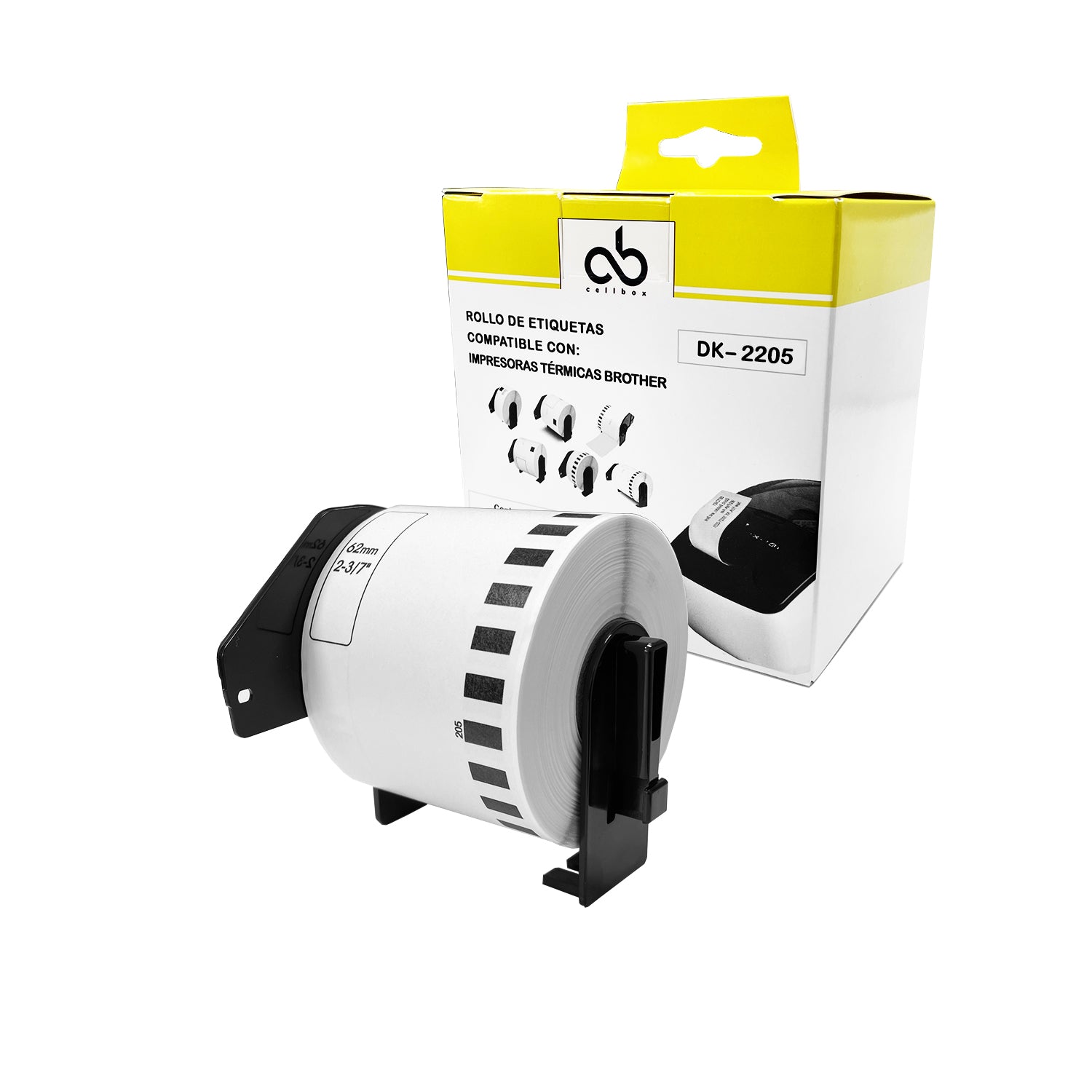 Rollo Continuo de Etiquetas DK-2205 Para Impresora Brother
