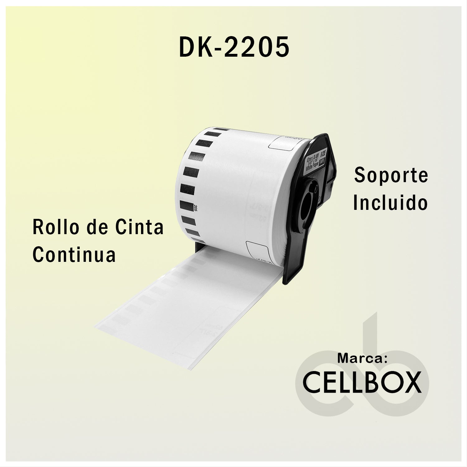 Rollo Continuo de Etiquetas DK-2205 Para Impresora Brother
