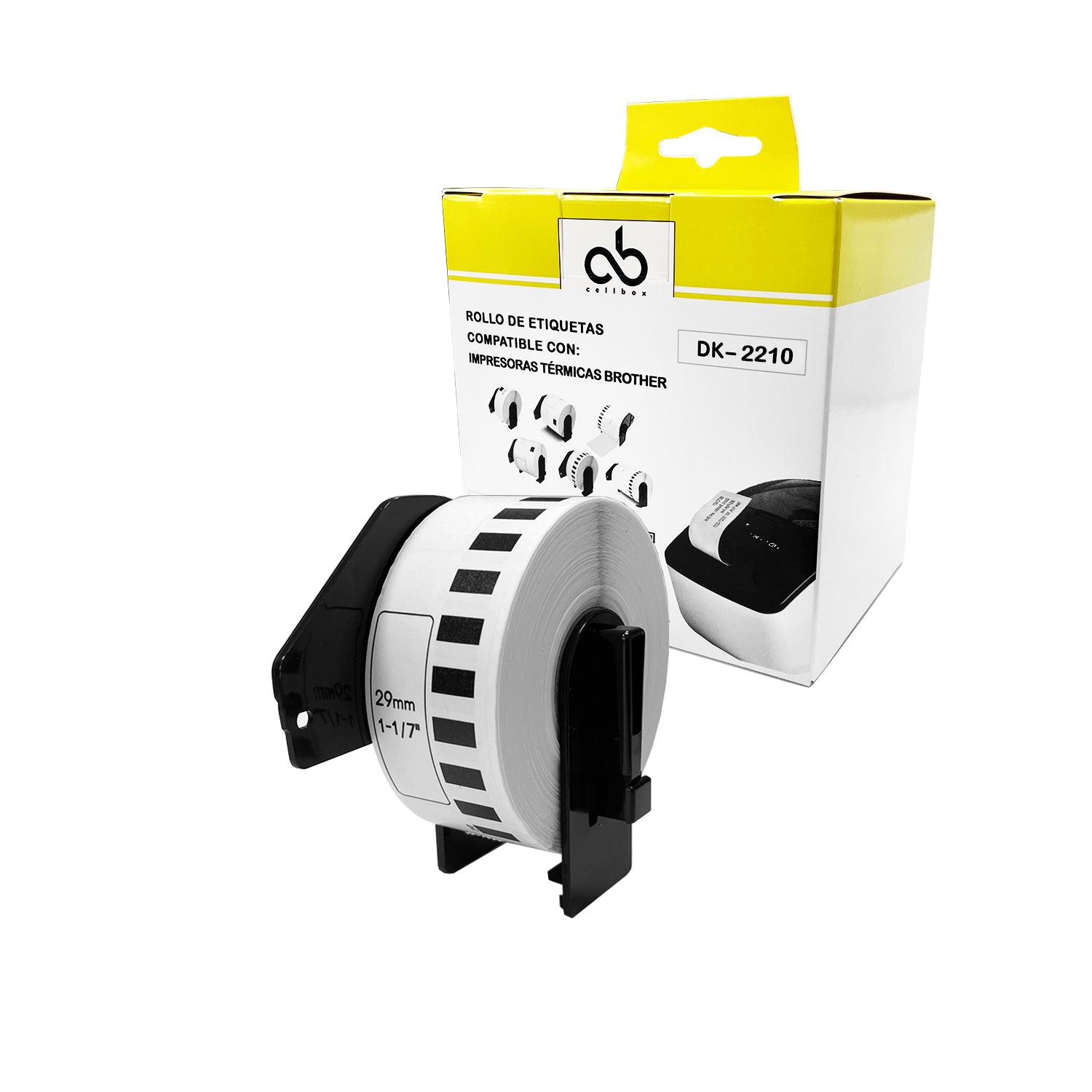 Rollo Continuo de Etiquetas DK-2210 Para Impresora Brother