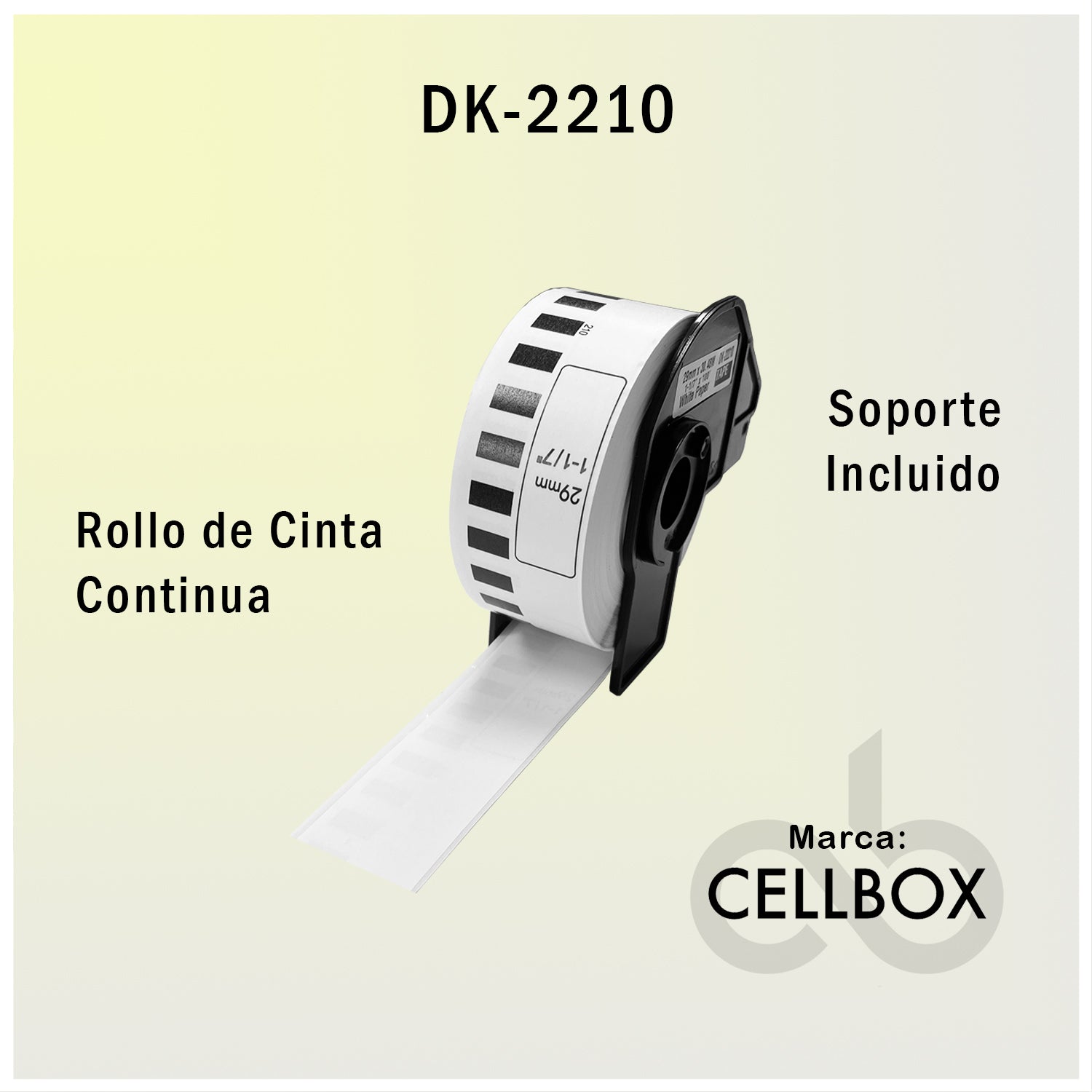 Rollo Continuo de Etiquetas DK-2210 Para Impresora Brother