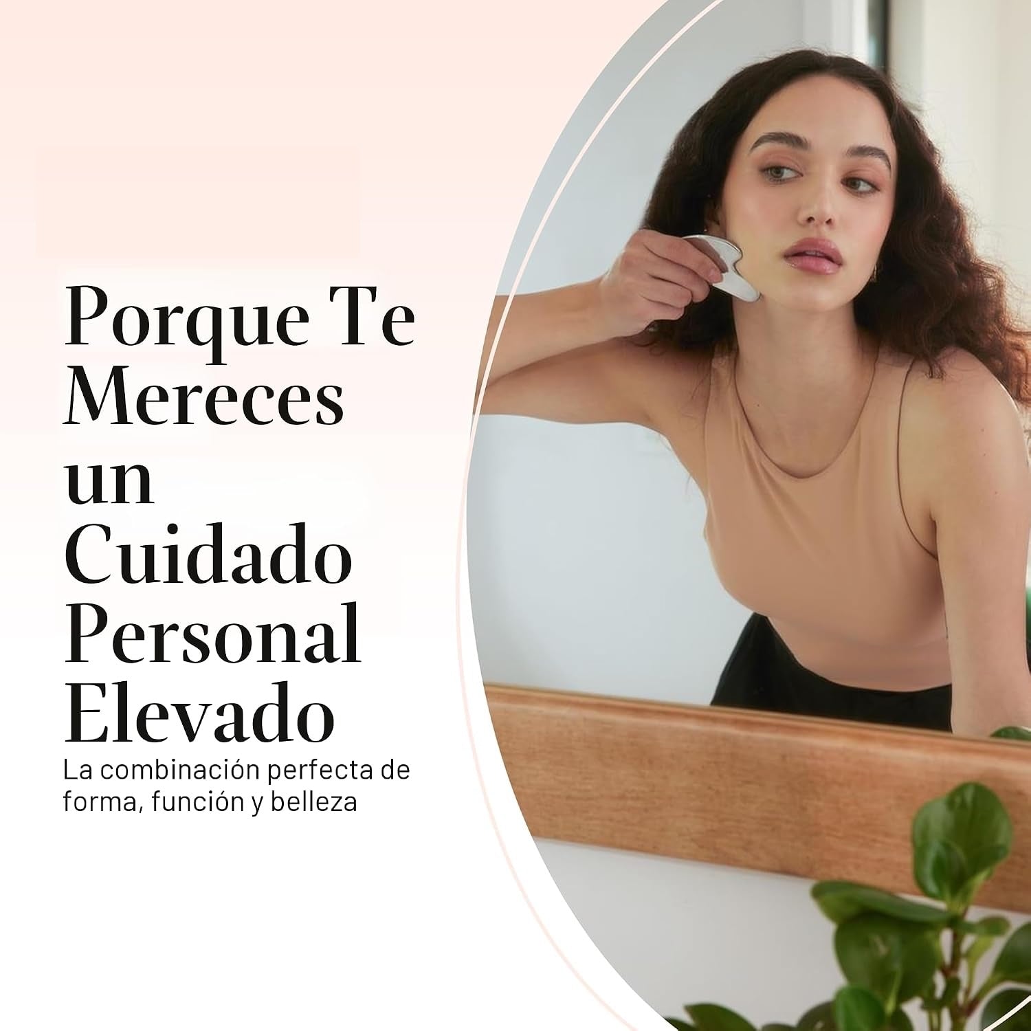Gua Sha Masajeador Facial Drenaje Linfático + Funda / Decopro