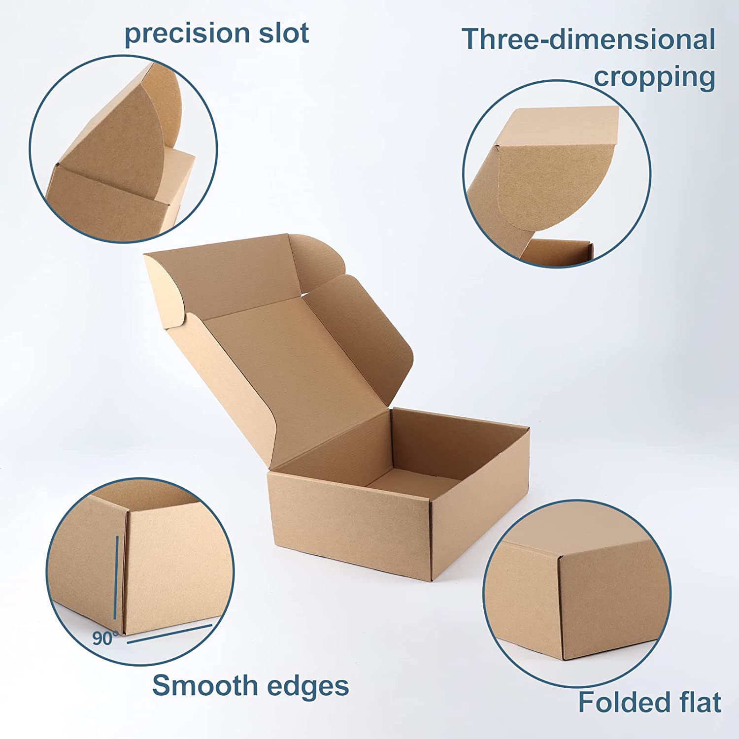 Caja Autoarmable de Cartón Premium 20×14×8 cm – Empaque Ecológico y Resistente