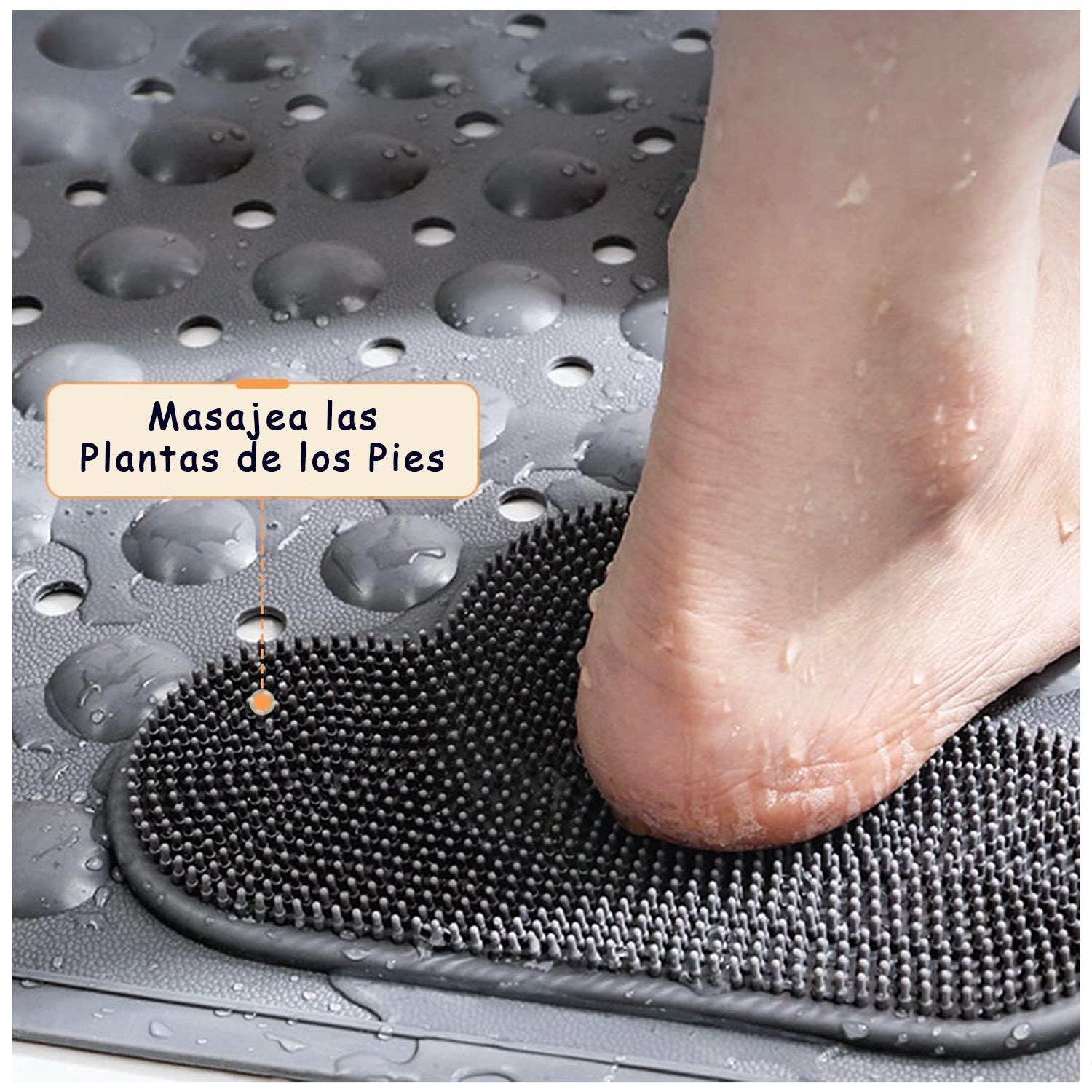 Alfombra / Piso Baño Ducha Antideslizante + Masajes Pies / Descuento A Partir De 3 Unidades