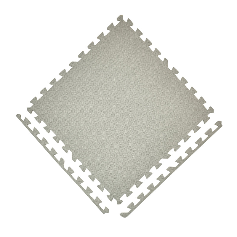 Piso de Goma Eva Encajable 60x60x1.2 cm – Gris y Blanco | Decopro | Pack 8 Unidades