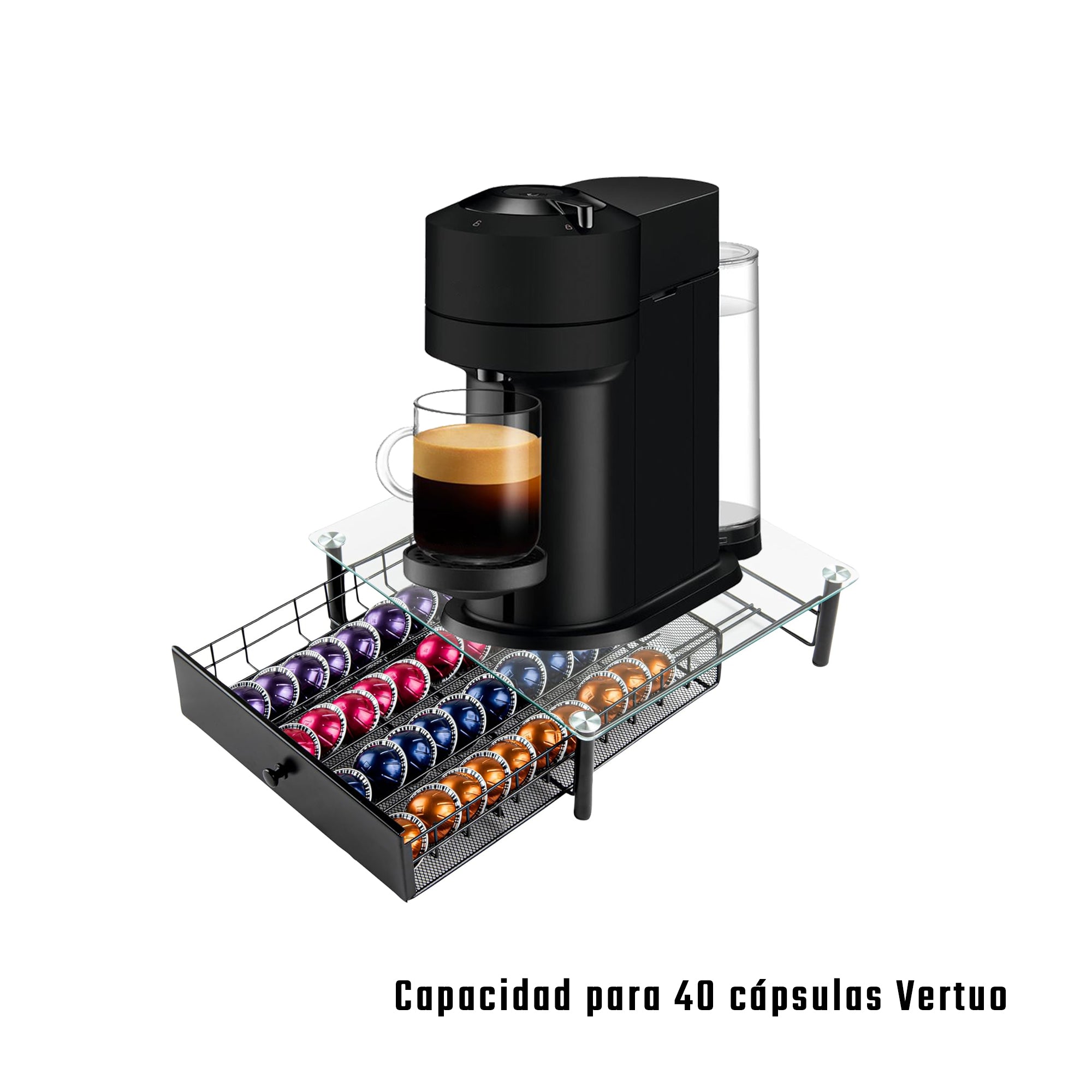 Organizador Cápsulas Nespresso Vertuo - Bandeja para 40 Unidades