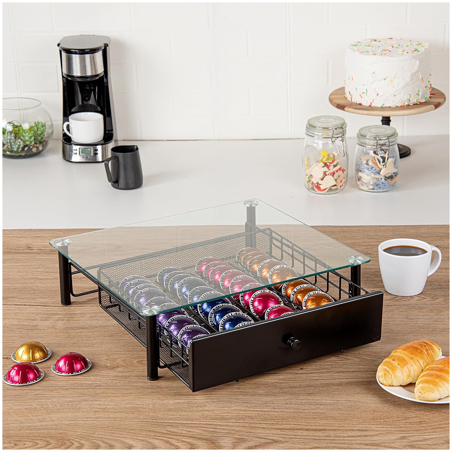 Organizador Cápsulas Nespresso Vertuo - Bandeja para 40 Unidades