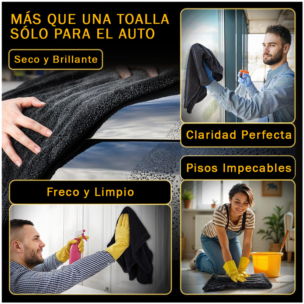 Toalla Decopro de Secado Automotriz XL 60×90 cm – Microfibra 1200 GSM Ultra Absorbente
