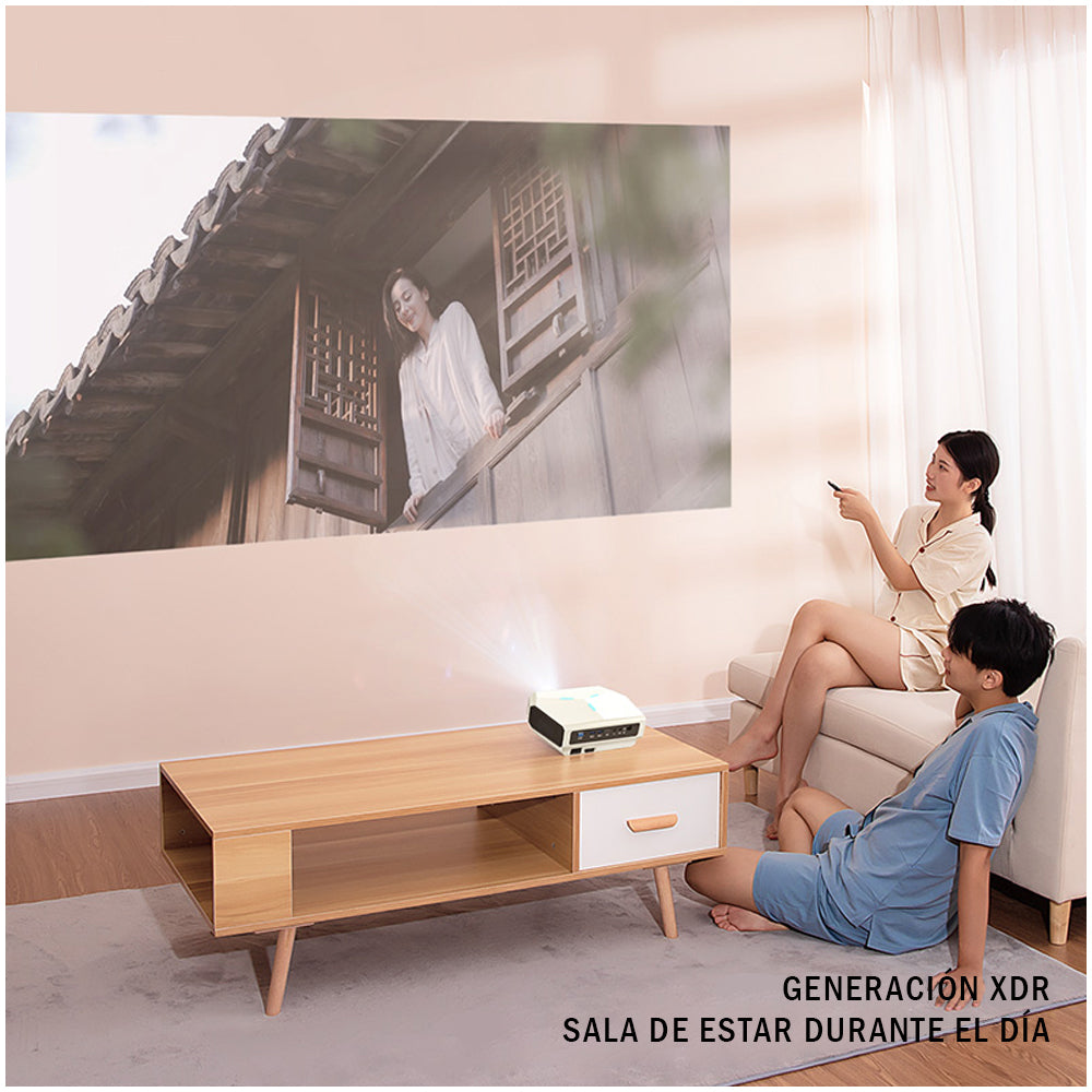 Proyector XDR Ultra HD 4K – 270W, Corrección de Ángulo, Altavoces Hi-Fi, Proyección Diurna