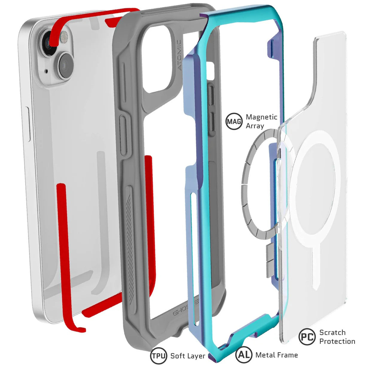 Carcasa Ghostek Atomic Slim Magsafe De Aluminio iPhone 14