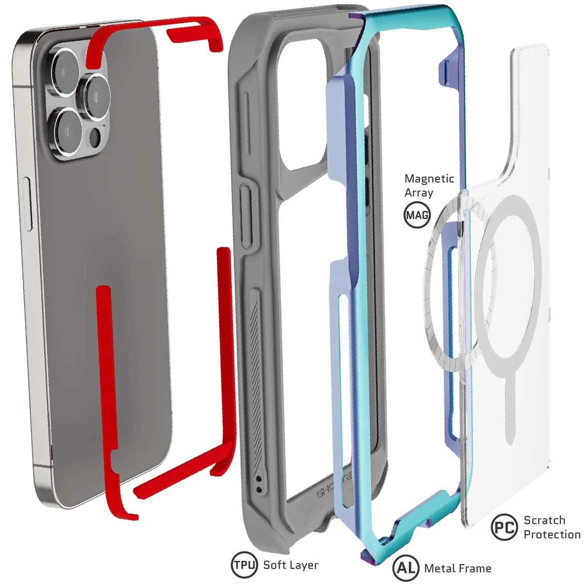 Carcasa Ghostek Atomic Slim Magsafe De Aluminio iPhone 14 Pro