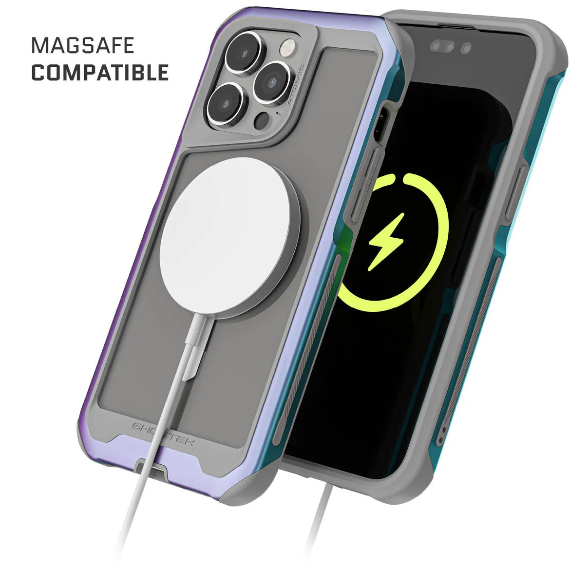 Carcasa Ghostek Atomic Slim MagSafe iPhone 15 Pro Max – Protección Militar de Aluminio Antigolpes