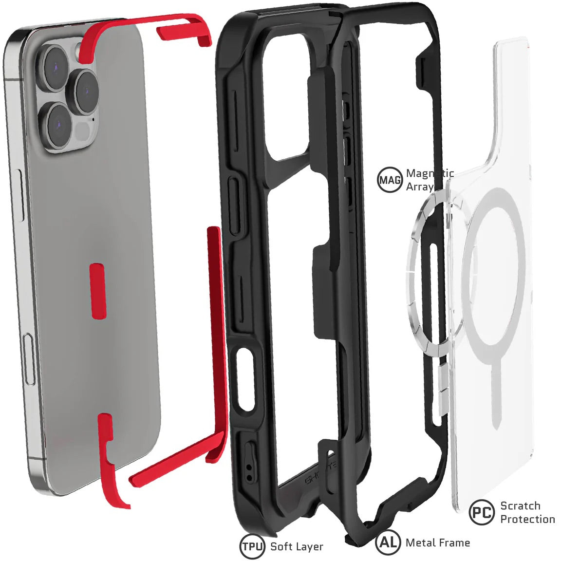 Carcasa Ghostek Atomic Slim Magsafe De Aluminio iPhone 16 Pro Max