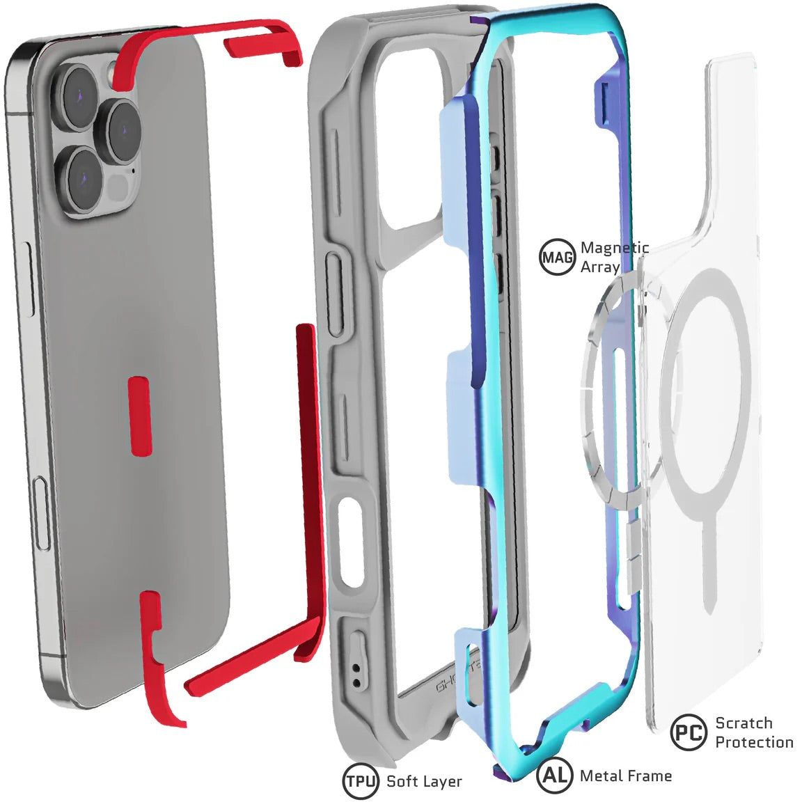Carcasa Ghostek Atomic Slim Magsafe De Aluminio iPhone 16 Pro Max