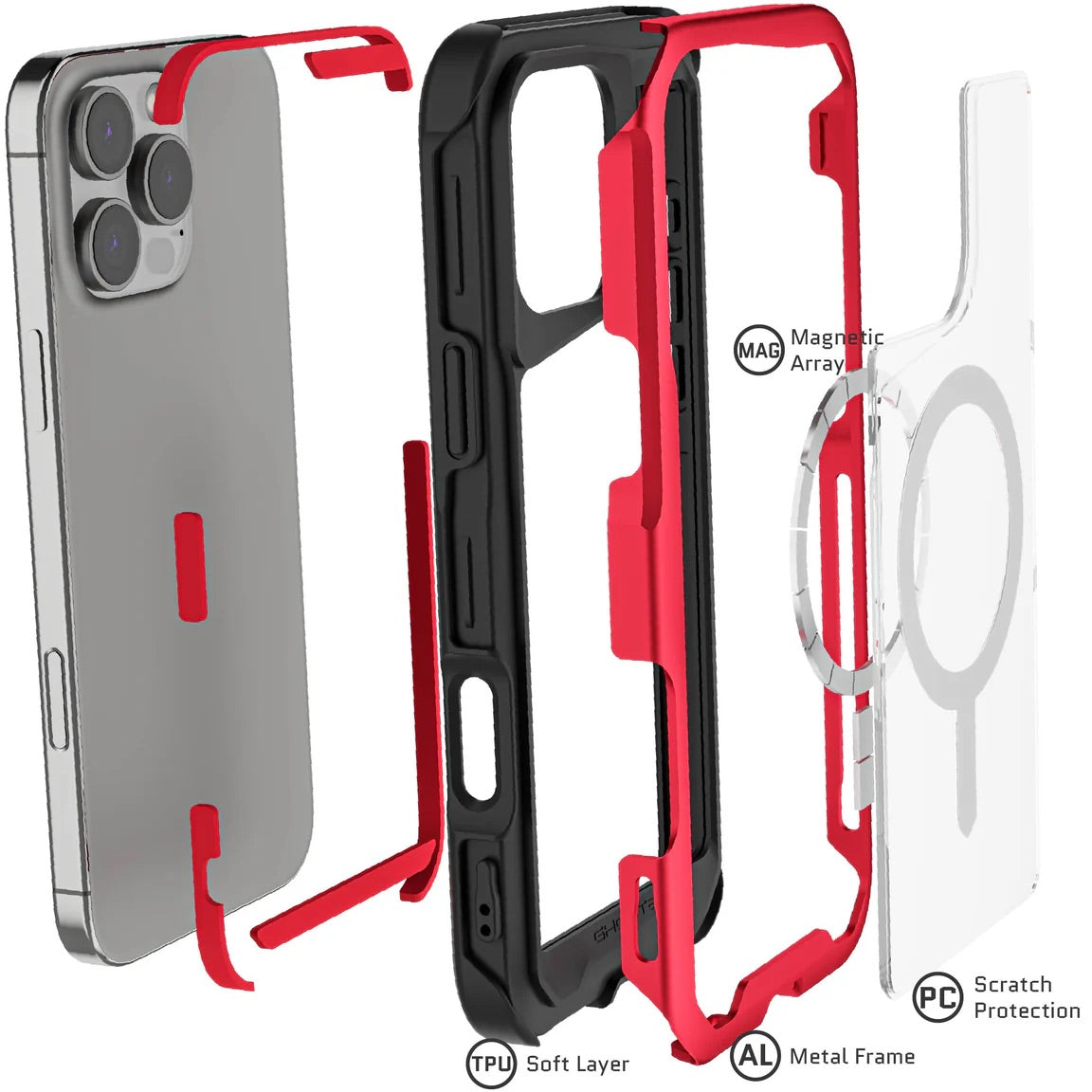 Carcasa Ghostek Atomic Slim Magsafe De Aluminio iPhone 16 Pro Max