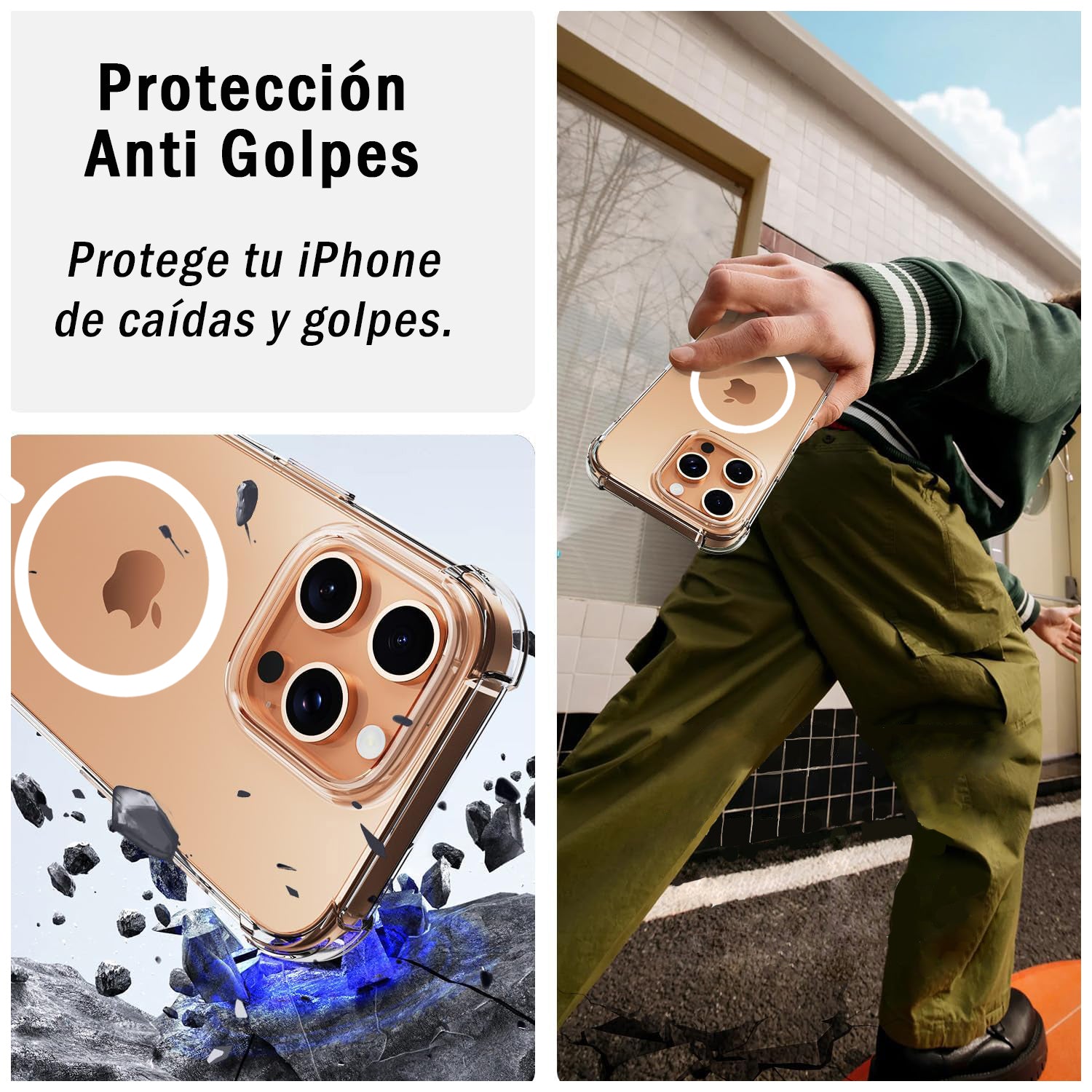 Carcasa Antigolpe Magsafe Esquinas Reforzadas iPhone 16 Pro Max