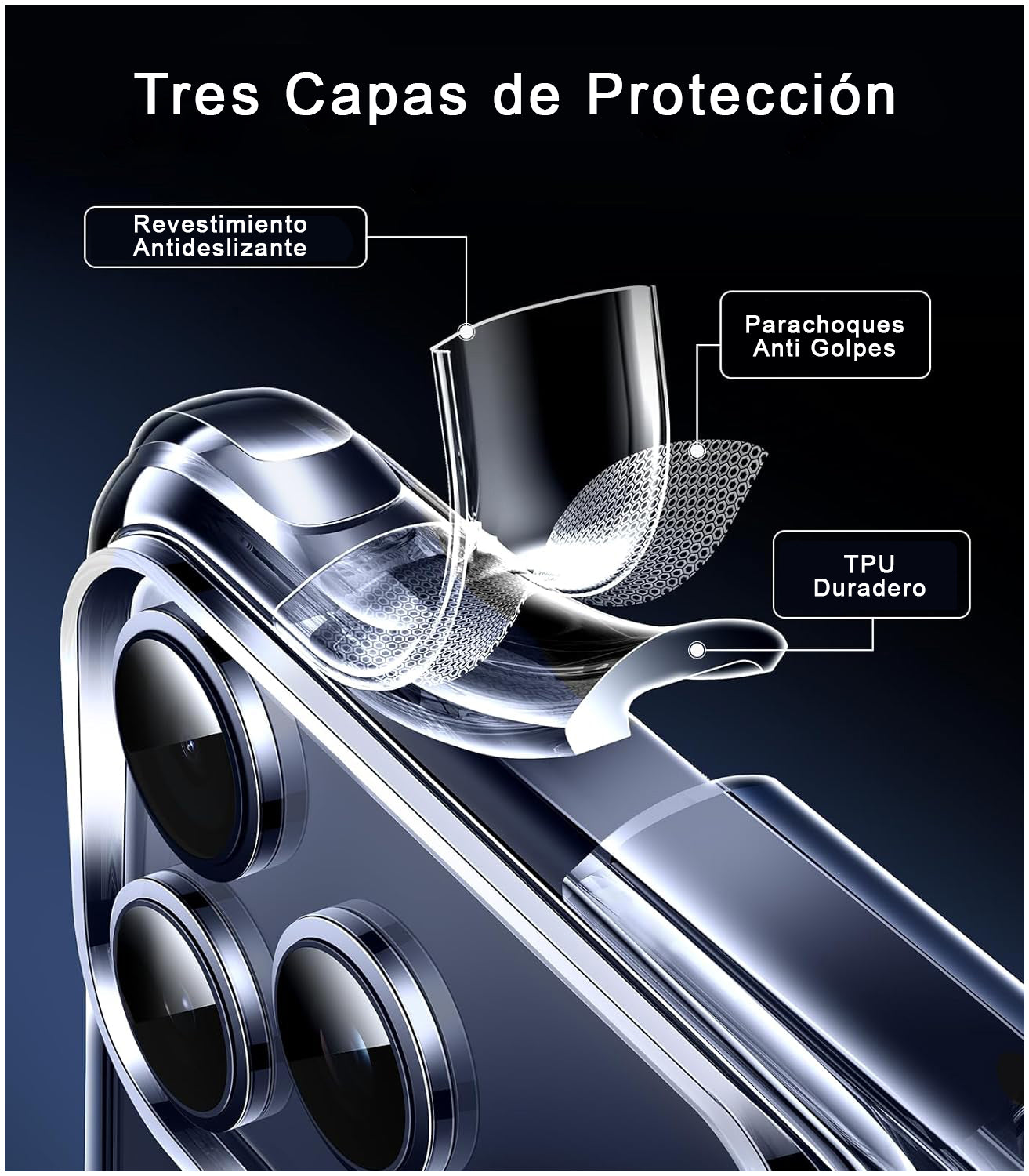 Carcasa Antigolpe Esquinas Reforzadas iPhone 17 Pro Max - PREVENTA - ENTREGA 15 OCTUBRE