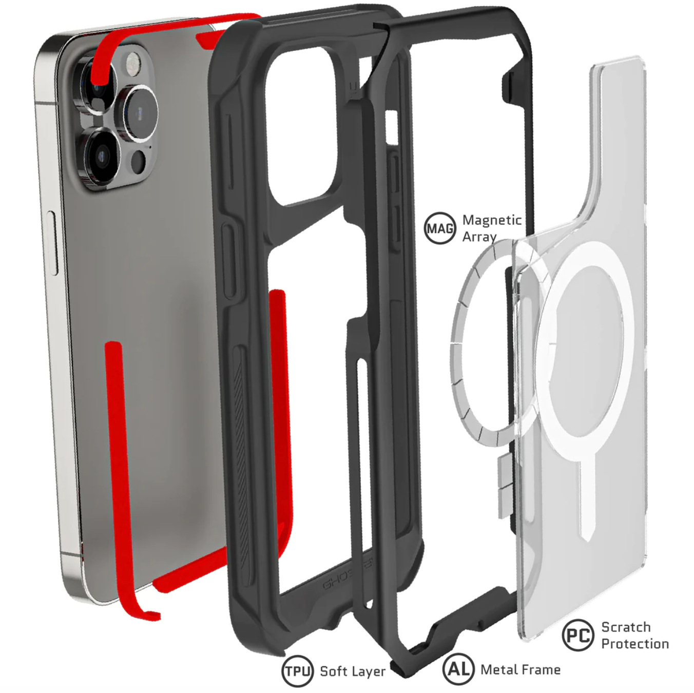 Carcasa Ghostek Atomic Slim Magsafe De Aluminio iPhone 15 Pro