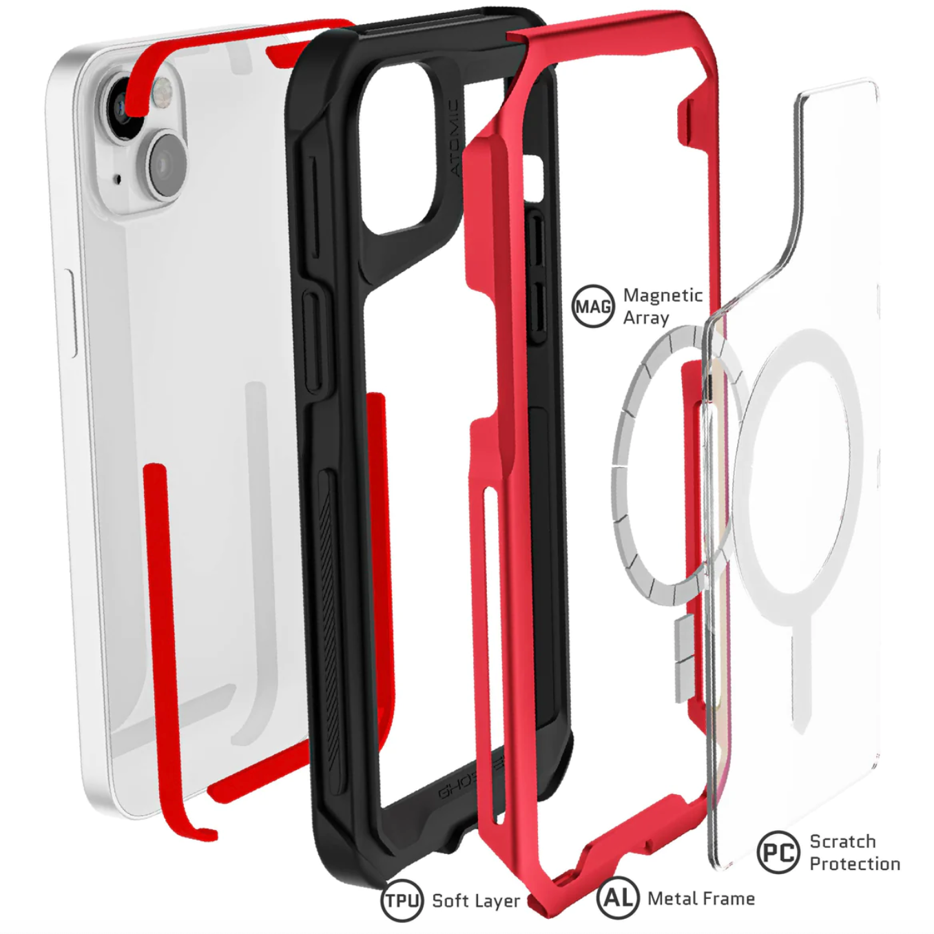 Carcasa Ghostek Atomic Slim Magsafe De Aluminio iPhone 15