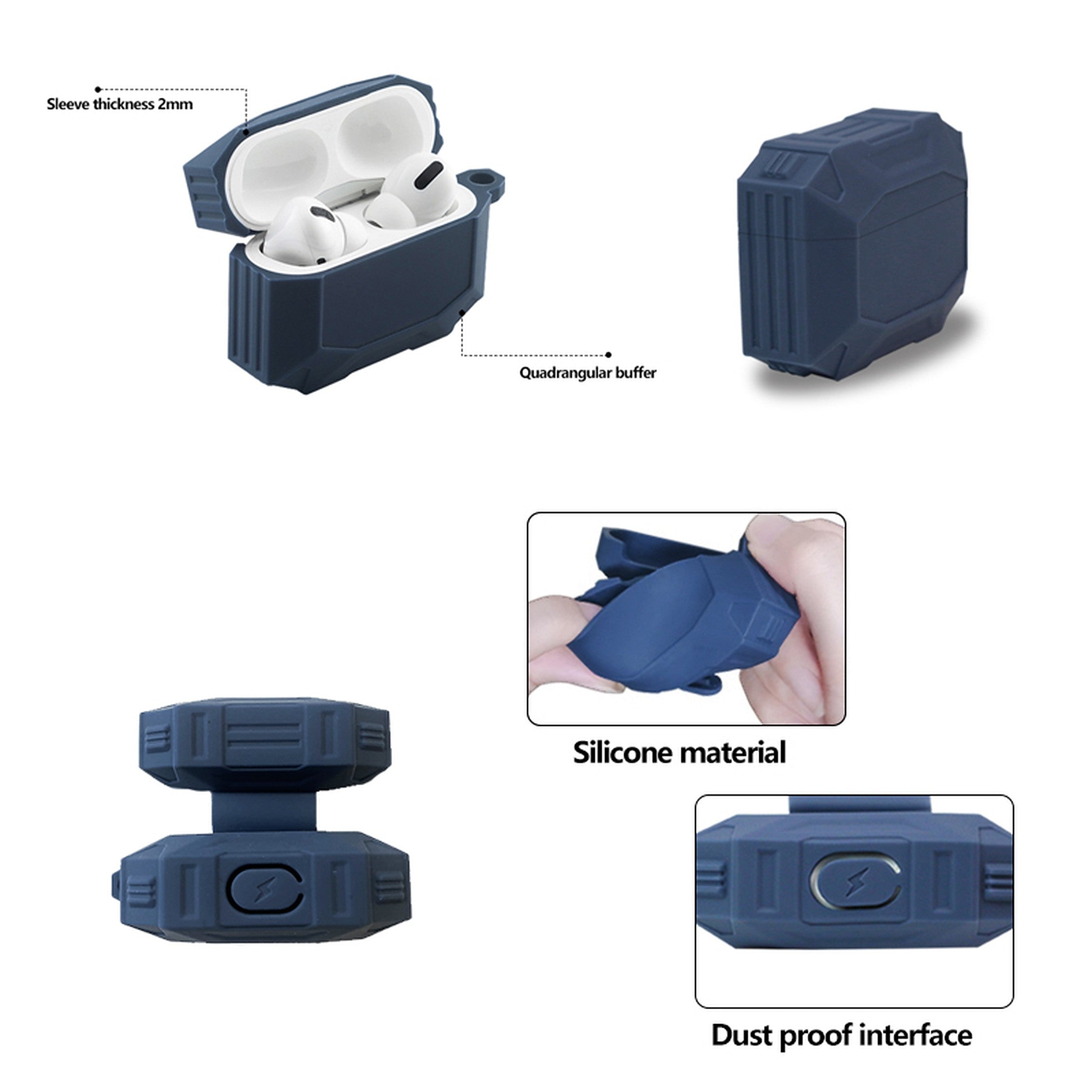 Funda de Silicona Rígida para Airpods Pro