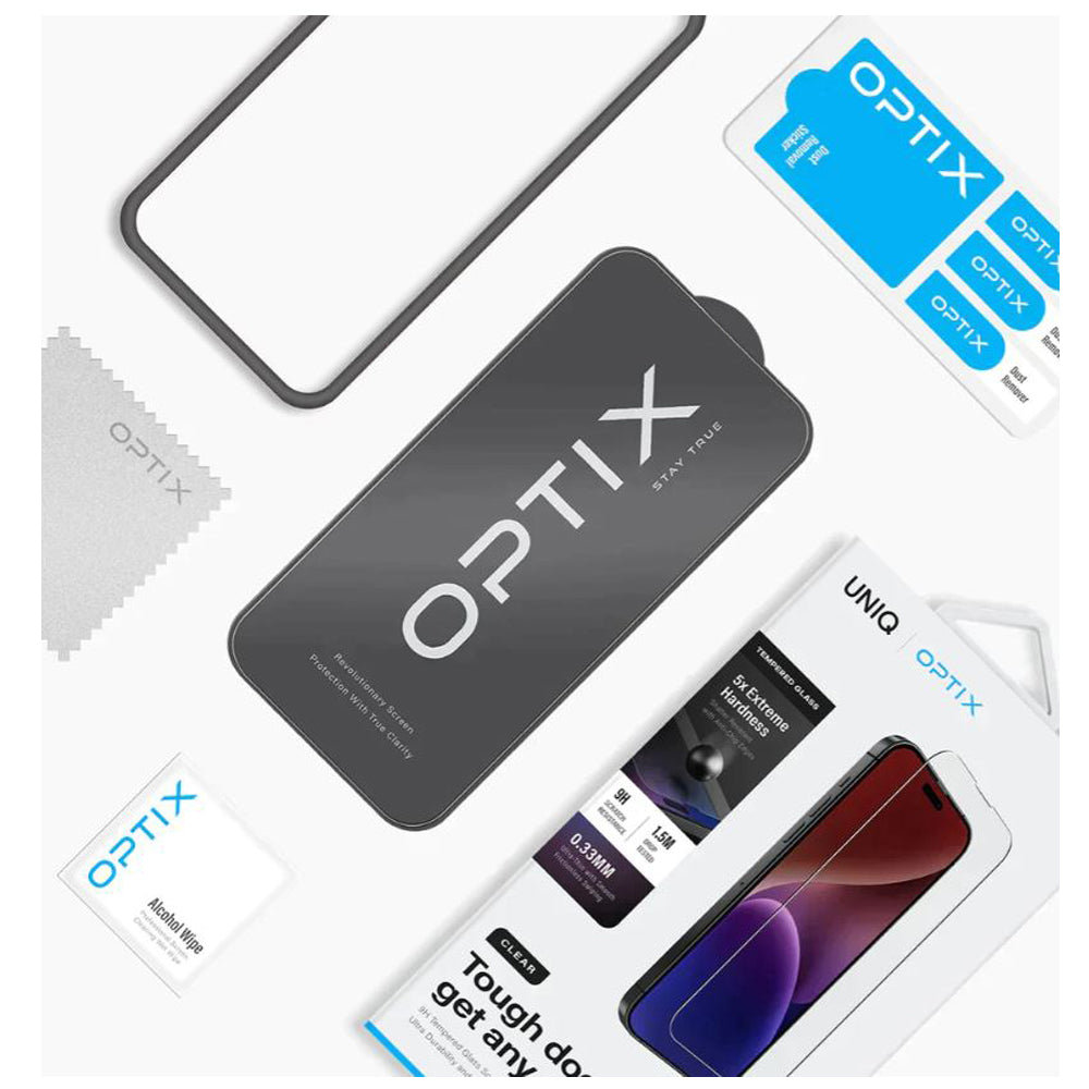 Lámina Uniq Optix Clear Vidrio Templado 9H iPhone 14 Pro