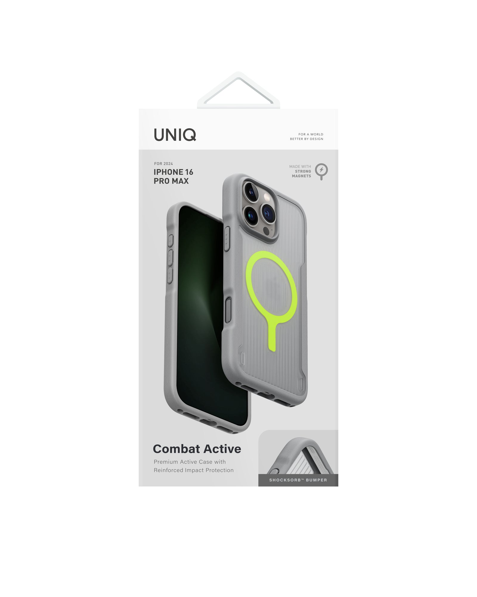 Carcasa Uniq Combat Active Magsafe iPhone 16 Pro Max - Gris
