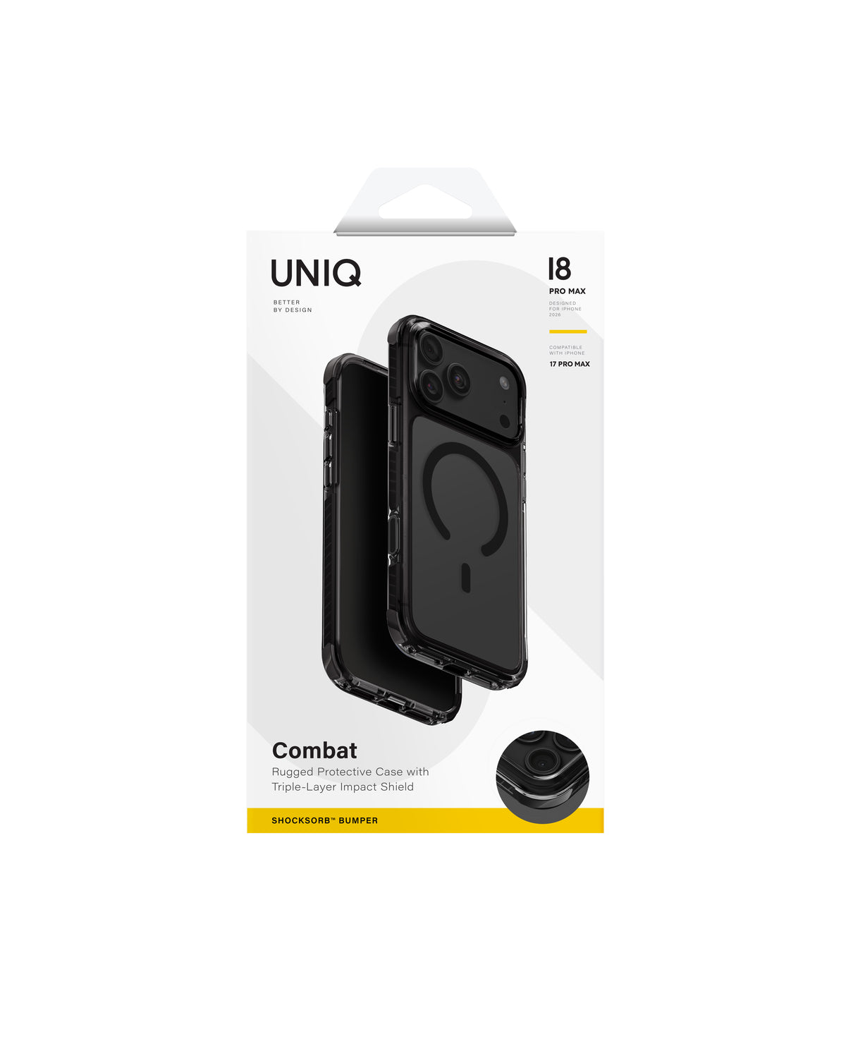 Carcasa Uniq Combat Magsafe iPhone 18 Pro Max - Negra