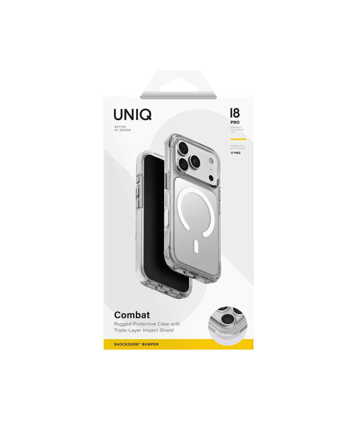 Carcasa Uniq Combat Magsafe iPhone 18 Pro - Blanca