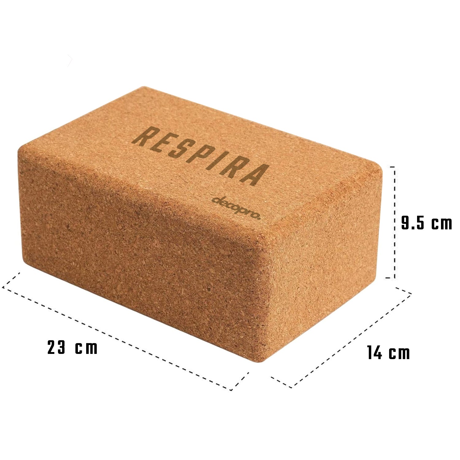 Bloque / Cubo de Yoga en Corcho Natural – Antideslizante, Resistente y Ecológico – Ideal para Yoga, Pilates, Meditación y Estiramientos