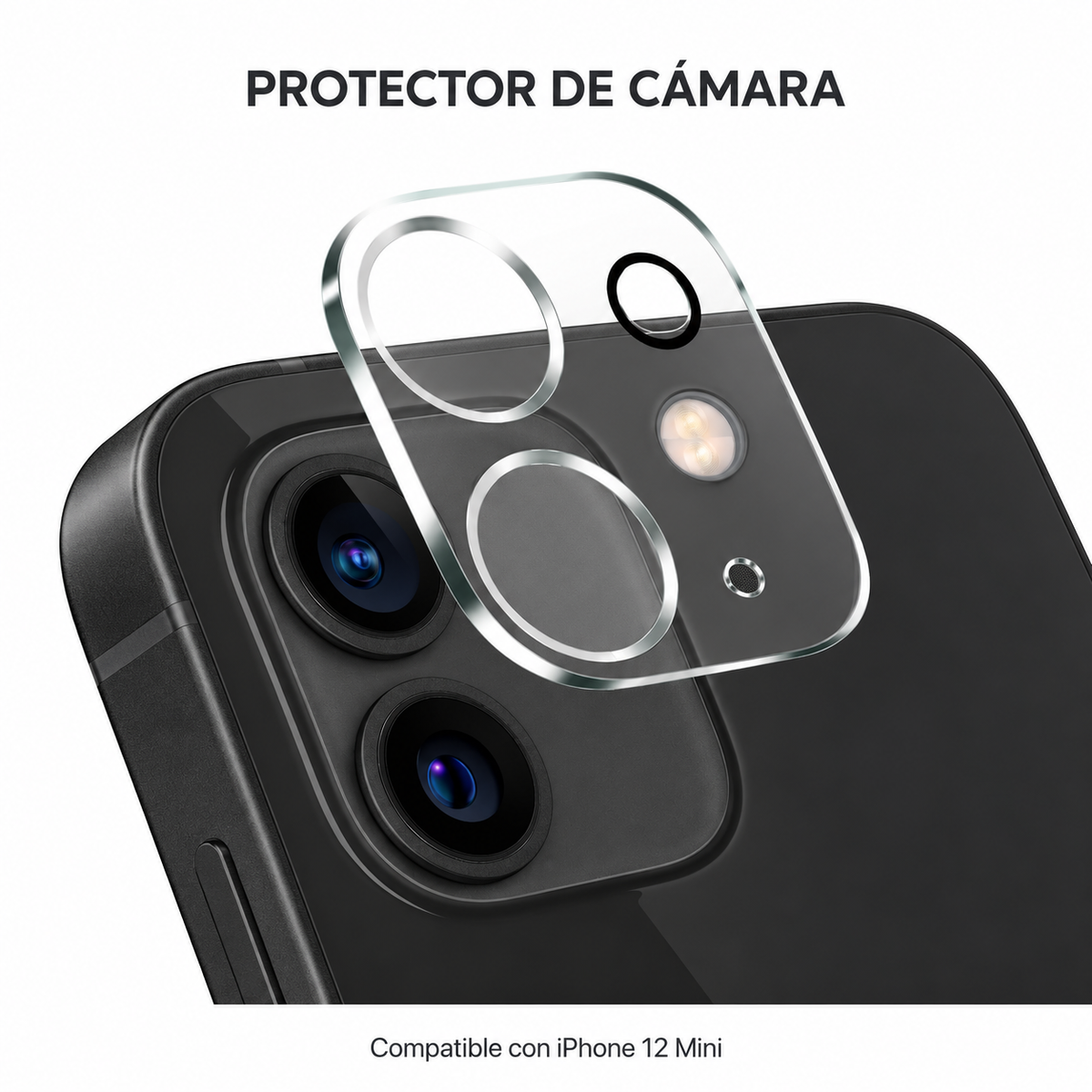 Protector de Cámara iPhone 12 Mini | Vidrio Templado Anti-Rayones