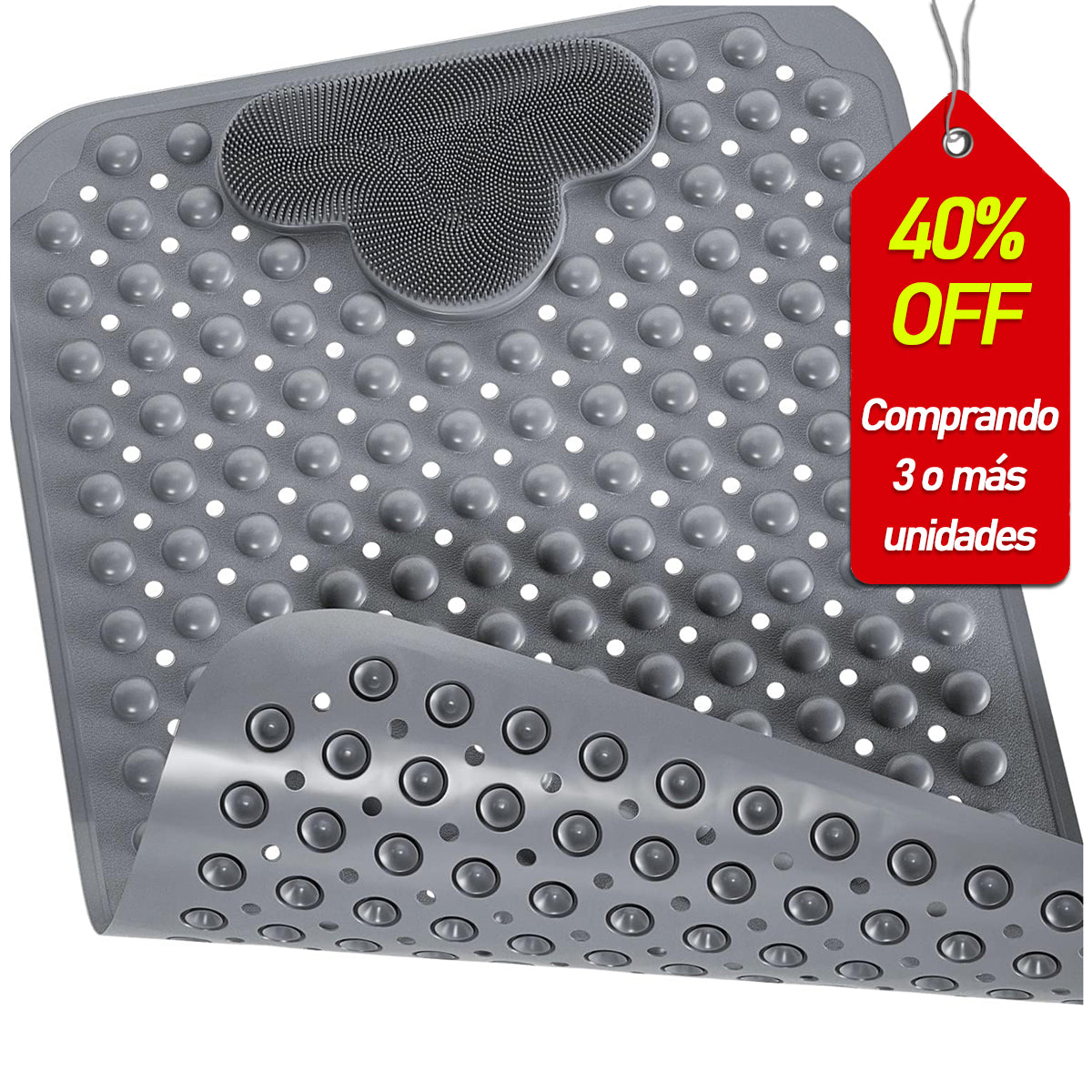 Alfombra / Piso Baño Ducha Antideslizante + Masajes Pies / Descuento A Partir De 3 Unidades