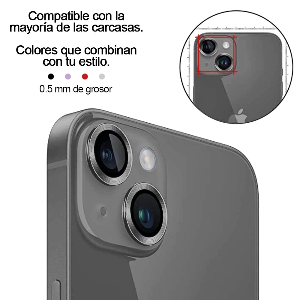 Protector Lente Cámara iPhone 15 / 15 Plus