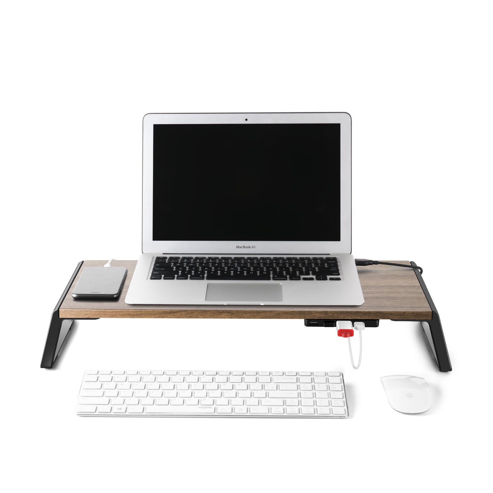 Soporte y Elevador de Monitor para Escritorio con Puertos USB – Conector USB A al Computador