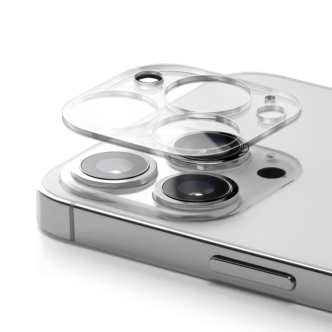 Kanosan Protector de lente de cámara para iPhone 15 Pro/iPhone 15 Pro Max  [metal de cobertura completa] Pantalla de vidrio templado 9H, cubierta de