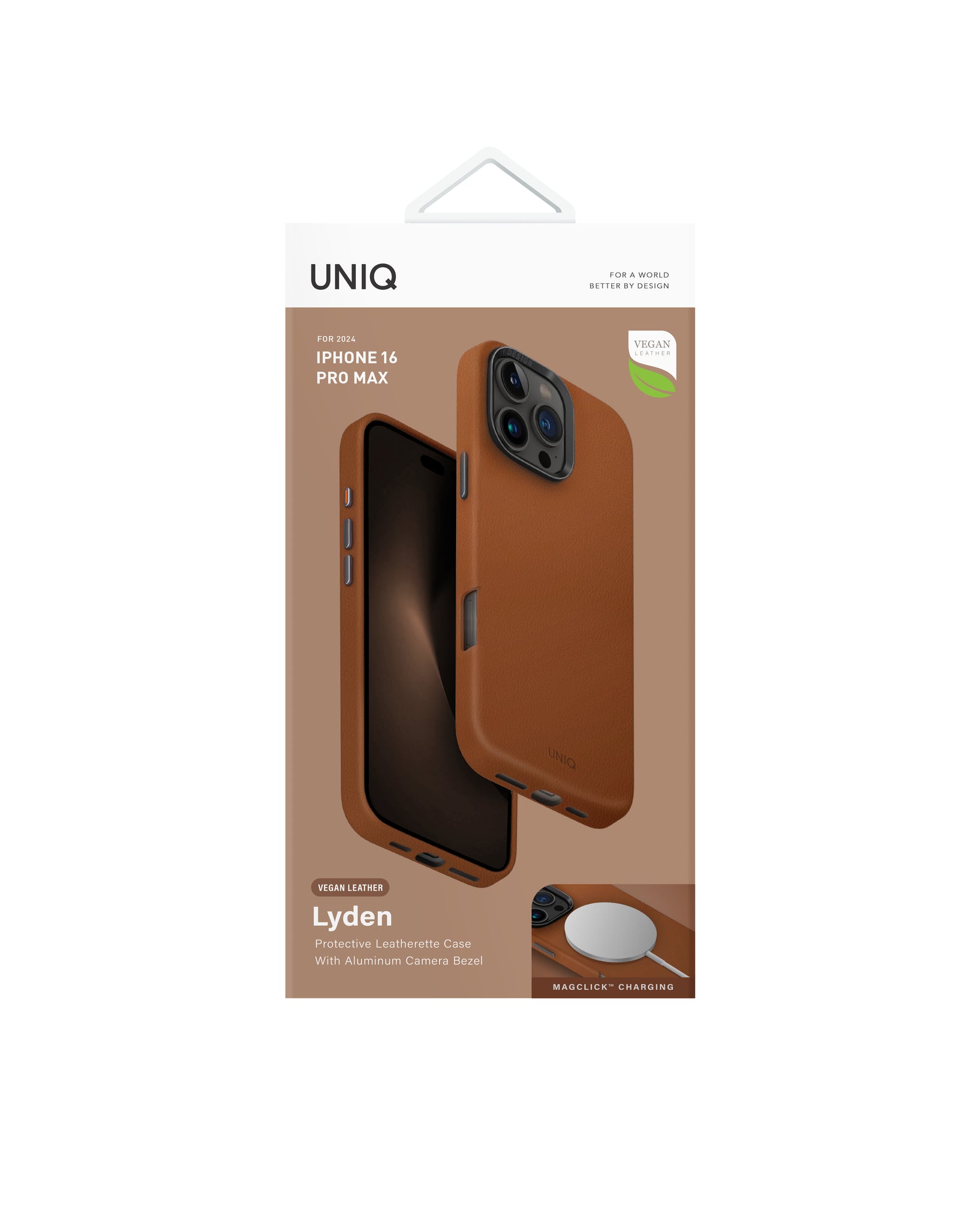 Carcasa Uniq Lyden Magsafe De Cuero iPhone 16 Pro Max - Cafe