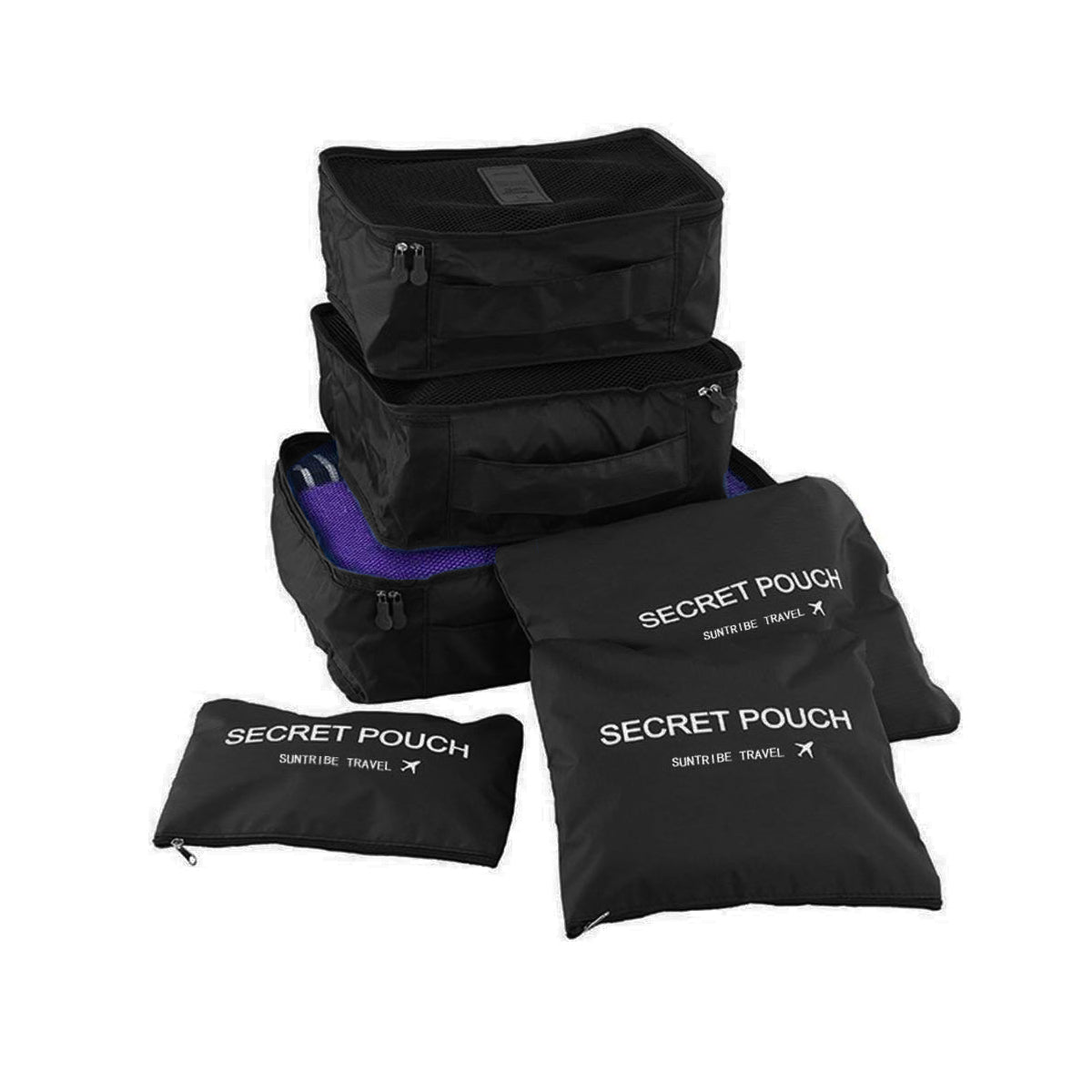 Kit de 6 Bolsas de Viaje - Organización Eficiente para Tus Pertenencias