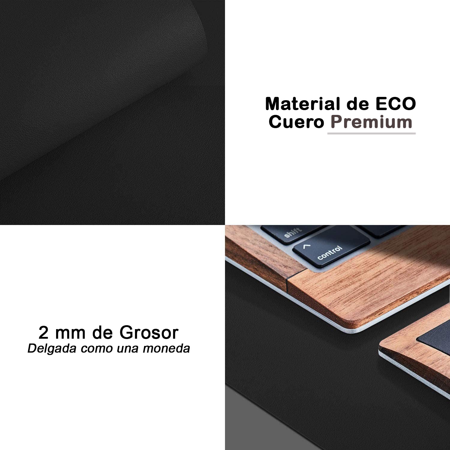 Alfombrilla / Mousepad de Cuero para Escritorio 80×40 cm – Personalizable con Láser