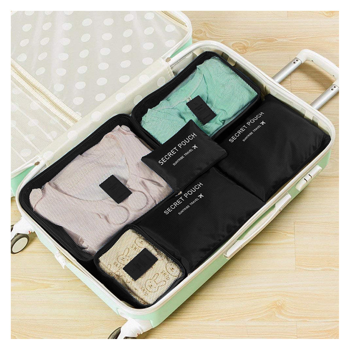 Kit de 6 Bolsas de Viaje - Organización Eficiente para Tus Pertenencias