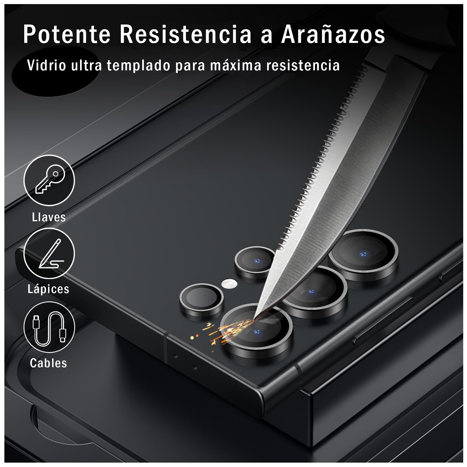 Protector De Lente Con Borde De Aluminio Para Cámara De Samsung S24 Ultra