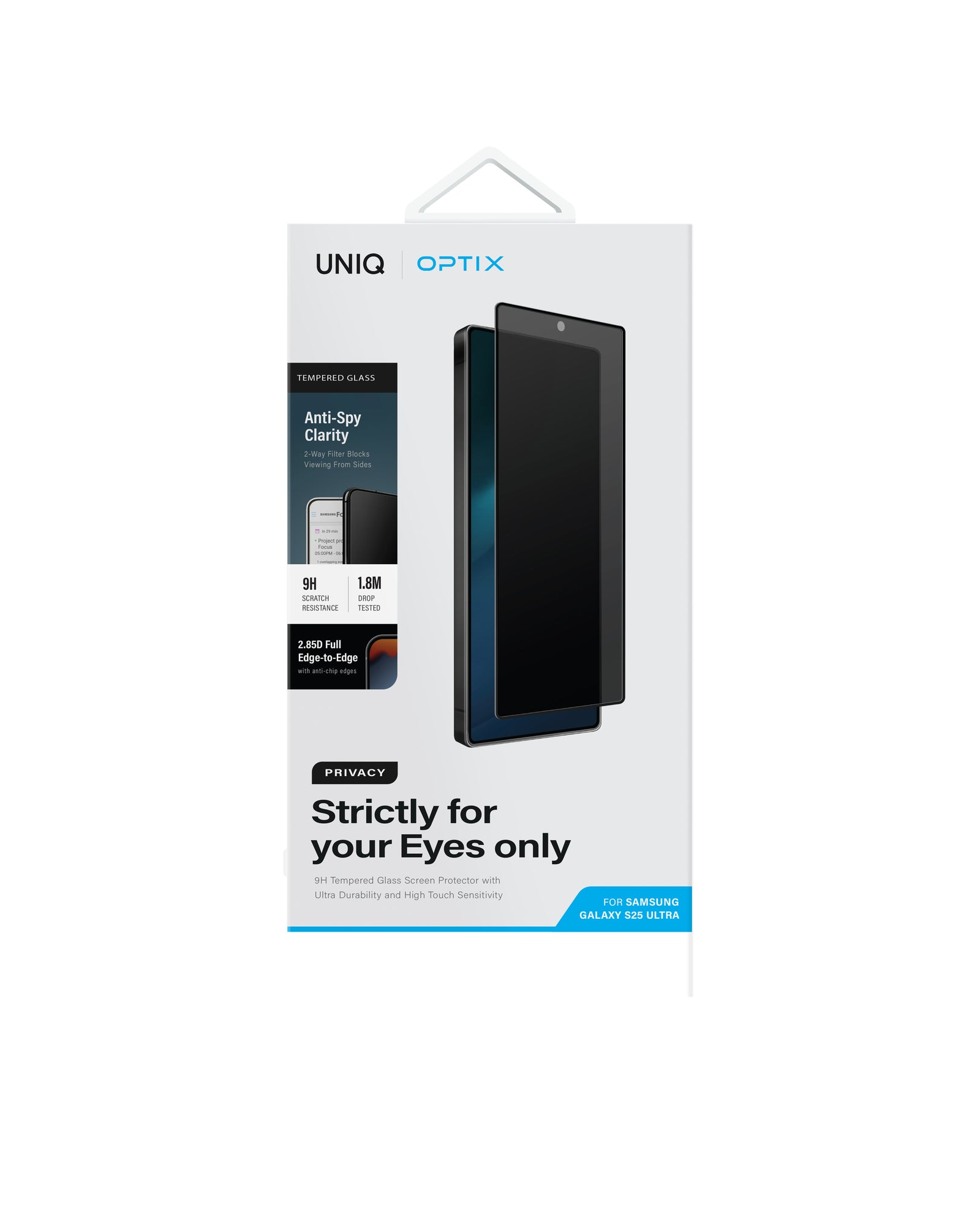Lámina Uniq Optix Antiespia Vidrio Templado 9H Para Samsung S25 Ultra