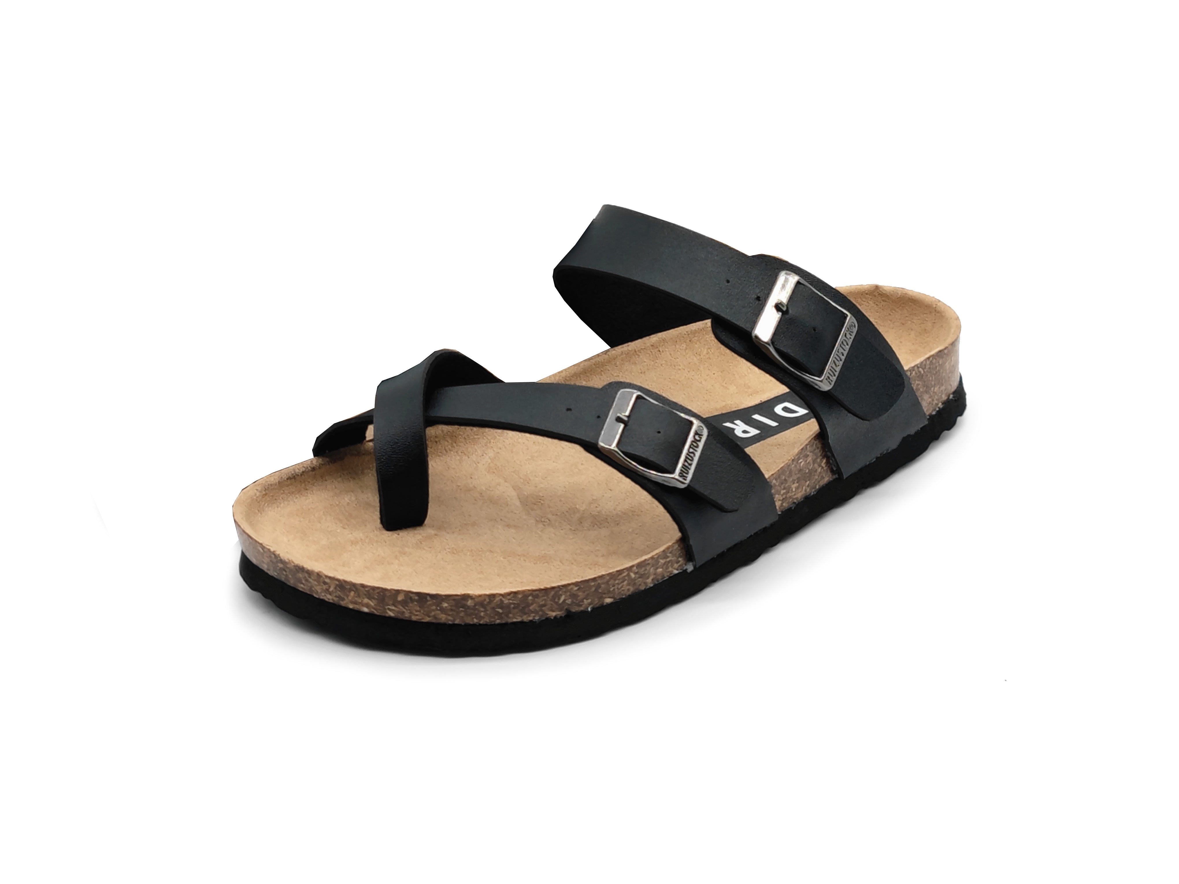 Sandalias Dirn Doble Correa Negra – Comodidad Anatómica y Suela Antideslizante | Cellbox Chile
