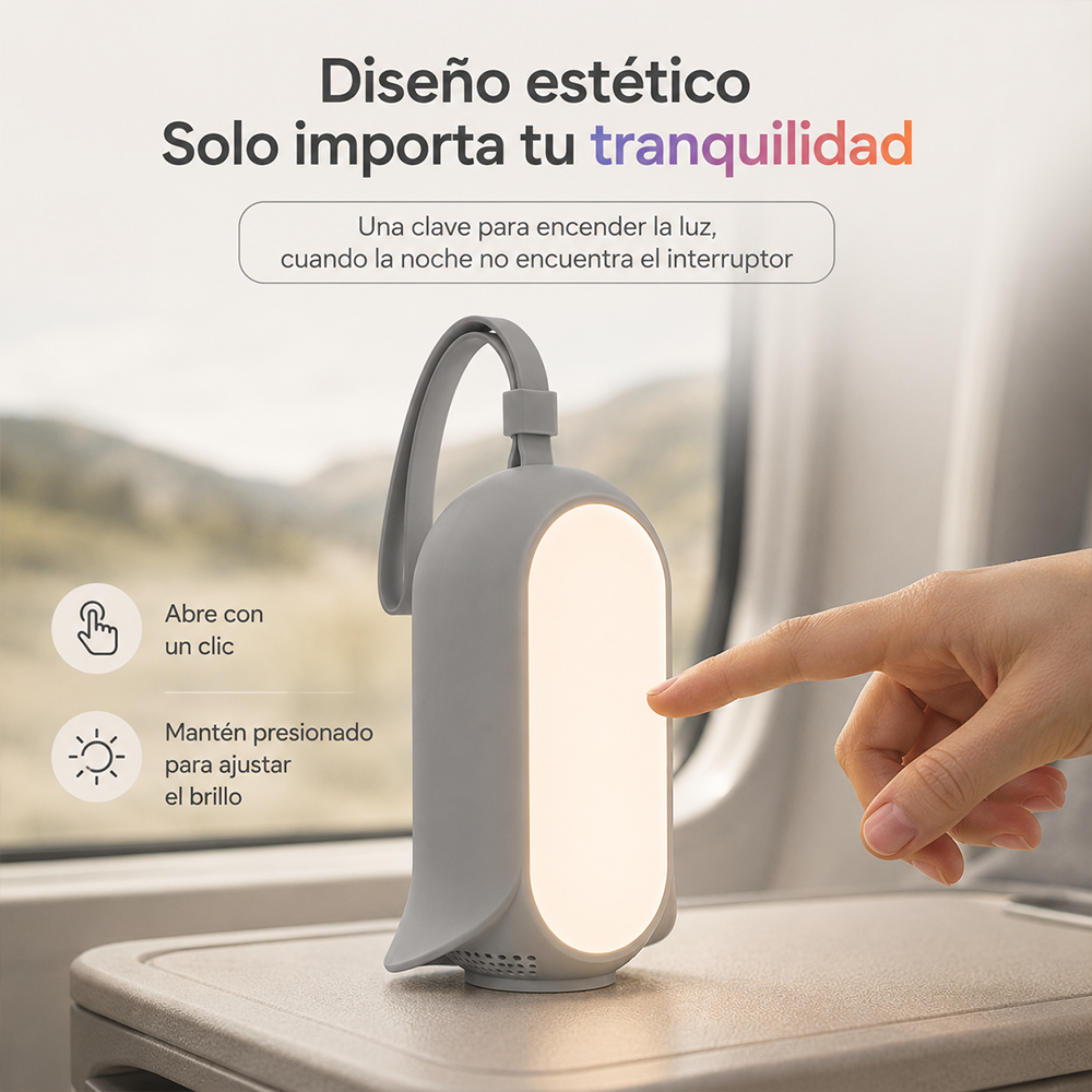 Máquina de Ruido Blanco para Bebé + Luz Nocturna Portátil